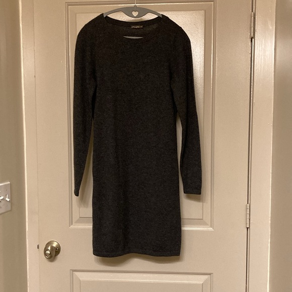J. McLaughlin Dresses & Skirts - J McLaughlin dark gray cashmere sweater dress, size small
